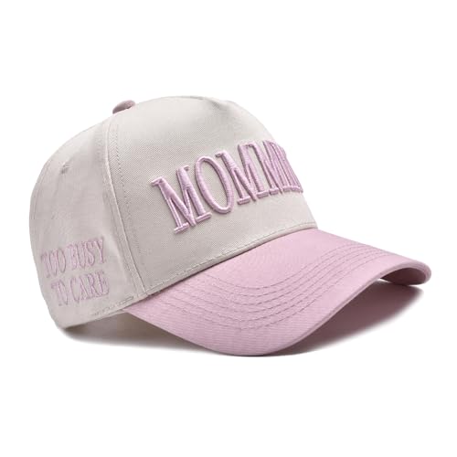 Image of Mommin Trucker Hat,Vintage Two-Tone Women's Baseball Cap with Mama Hat Mothers Day Great Gifts for Mom Wife Stepmom
