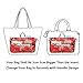 BTSKY Printing Handbag Organizers Inside Purse Insert-High Capacity 13 Pockets Bag Tote Organizer with Handle Fashion Style (Festive Flower)