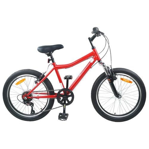 Vélo enfant 6 vitesses en acier noir idéal de 6 à 11 ans pour la ville et nature