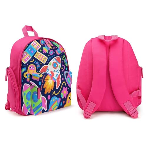 Cartoon Rocket Mini Backpack Light Weight Small Travel Backpack Shopping Travel Daypack4