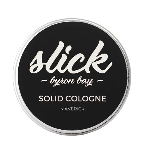 Solid Cologne 15ml - ALL NATURAL AND ORGANIC - Sustainable & Moisturing Cologne for Men and Women in Plastic-Free Recyclable Container feat. Organic Beexwax, Organic Shea Butter, Jojoba Oil, Vitamin E & Australian Essential Oils - Made by Hand in Byron Bay (Maverick)
