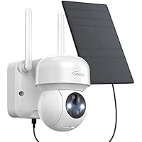 HOOISE 2K Cámara Vigilancia WiFi Exterior Solar, Cámara Vigilancia Batería, 360° Cámara Seguridad Exterior sin Cables con Visión Nocturna Color, Detección de Movimiento PIR, Audio Bidireccional, IP65