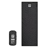 FLEXMAN 5~15°C Bacilínea de Dormir para Acampar, Saco de Dormir de Calor Ultrasónico Portátil con 200 G de Algodón de Seda Sintética, Elementos Esenciales de Campamento Compactos (Negro)