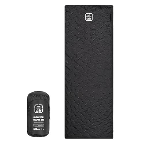 Sleeping Bag, 190 x 70 cm Ultrasonic Warmth Sleeping Bag with Compression Sack, 5-15°C Faux Silk Cotton Camping Bag for Backpacking Hiking Travel (Left)