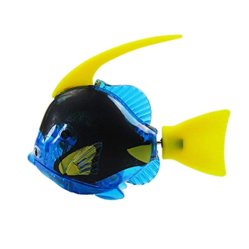 URBEAR Swimming Robot Fish Activated Battery Powered Robot Fish Toy Fish Robottic Pet Fish Aquarium Decor Bathtub Toy for Children Kids Toddle