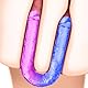 FLYTAGLE Doppeldildo Realistischer Dildo Riesiger Analdildo Gradientenfarbe Soft Penis G-Punkt-Stimulator Masturbator Analplug Sexspielzeug für Paare Männer Frauen schwul Lesbianismus (M)