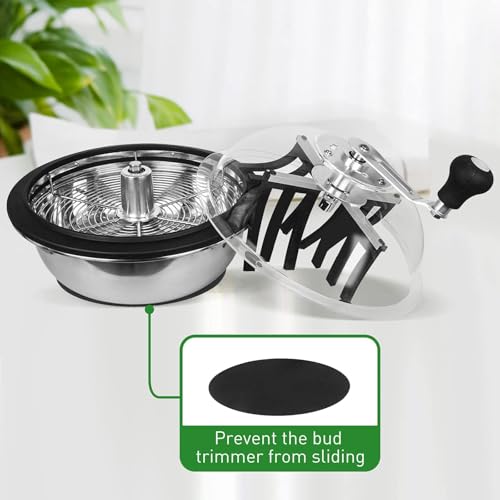Decespugliatore manuale con lame in acciaio inox, 2 in 1, strumento di taglio a rotazione intrecciata, per giardino ed esterno, design a cupola trasparente
