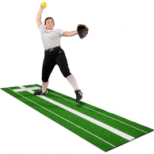 All Turf Mats 3x10 Softball Pitching Mat W/SureGrip Backing Green