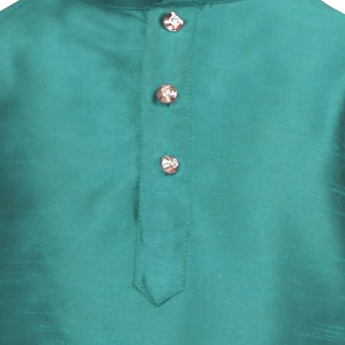 Image of SG YUVRAJ Boy's Raw Silk Kurta Dhoti Set