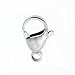 VALYRIA 20pcs Silver Tone Stainless Steel Lobster Clasps Jewelry Findings (5/8" x 3/8")