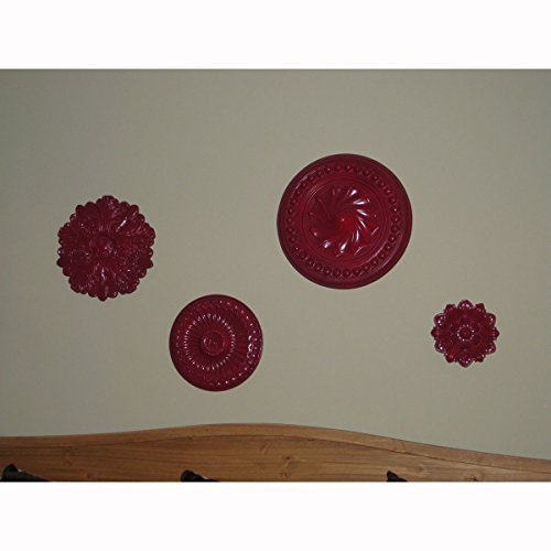 Image of Ekena Millwork CM11LI2-03500 11 1 /4 inchOD x 3 1 /2 inchID x 1 1 /8 inchP Linus Ceiling Medallion, Fits Canopies up to 3-1 /2 inch, 2 Piece