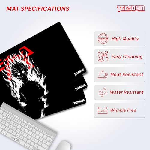 Image of Mob Psyho 100 Anime Printed Desk Mat | Deskpad | Mouse Pad | Laptop Mat for Work from Home | Gaming Anime Mouse Pad | Computer Table Mat | Deskpad for Office Table