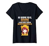 Mujer Amante Del Anime Japón Kawaii Otaku Japonés Manga Camiseta Cuello V