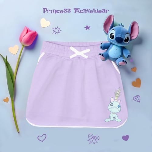 Image of Disney Princess, Lilo and Stitch, Minnie Mouse, Moana and Frozen Girls 2-Piece Sets - Short Sleeve T-Shirt and Skort for Kids