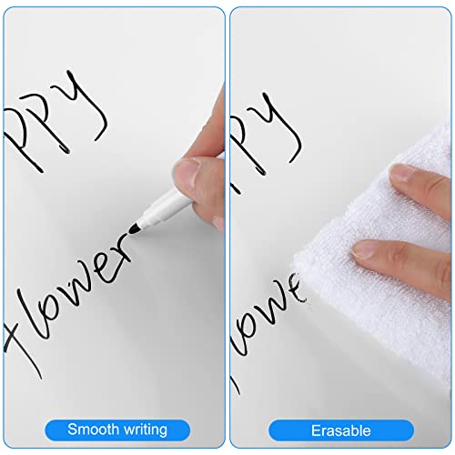 Crtiin 4 Pack Magnetic Whiteboard Contact Paper 39 X 18 Inch Magnetic Self Adhesive Dry Erase Sticker For Wall Erasable Soft White Board Wall Paper For Home Office Classroom Homeschool Kids #TOP3
