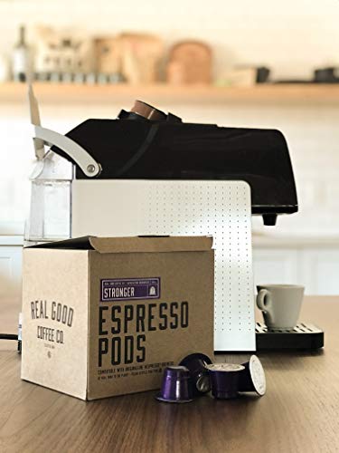 Real Good Coffee Co Recyclable Espresso Capsules, Compatible with Nespresso Original Brewers (Organic, 72 Count)