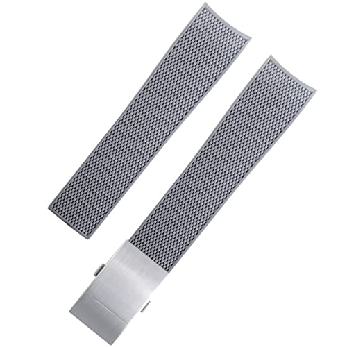 Bracelet de montre en caoutchouc étanche 21mm bleu pour vos sessions de plongée L3.742