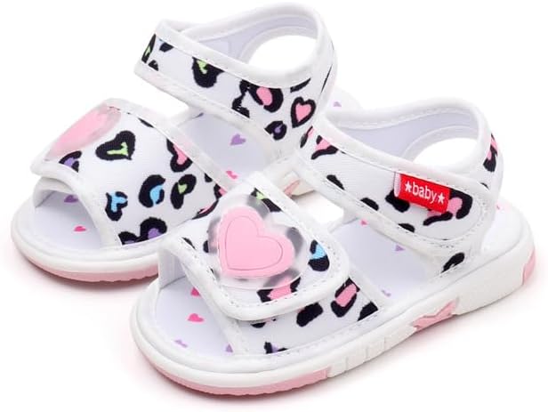 Baby Girls Squeaky Leopard Sandals Infant Premium Rubber Sole Closed-Toe Non-Slip Shoes Toddler Girl Soft First Walkers Shoes Baby Girls Squeaky Leopard Sandals Infant Premium Rubber Sole Closed-Toe Non-Slip Shoes Toddler Girl Soft First Walkers Shoes
