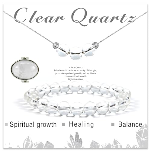 3PS Clear Quartz Bracelet - Necklace -...