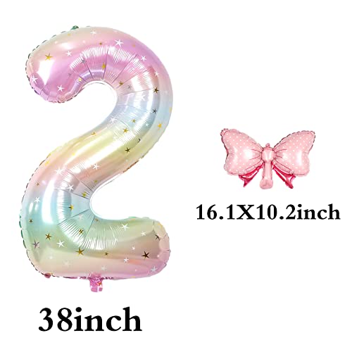 Image of Happy birthday Big Number Balloons Foil Birthday Balloon Number Balloons Happy Birthday Party Decorations Kids and Wedding Party Supplies (Pink 2)