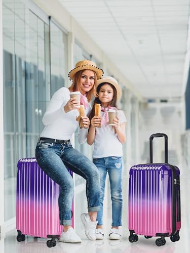Image of Carry on Luggage - Airline Approved Suitcases with Spinner Wheels, Built-In TSA Lock，Hard Shell Expandable Suitcases
