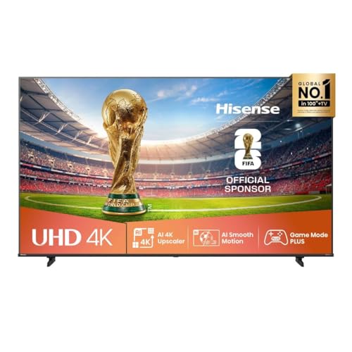 Hisense Smart TV 85 Zoll 4K Ultra HD 85A6Q, Smart TV VIDAA U8, Dolby Vision, HDR 10, Game Mode Plus, Alexa Built-in, VIDAA Voice, DVB-T2/S2 HEVC 10 Tuner, Lativu 4K