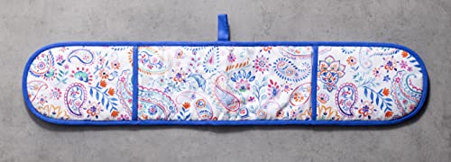 Maison d' Hermine Double Oven Mitts 100% Cotton 18 cm x 89 cm Double Oven Mitt Heat Resistant BBQ Cooking Gloves with Loop Baking Grilling Handling Hot Pans Gifts for Mothers Day (Indian Floral) - Image 4