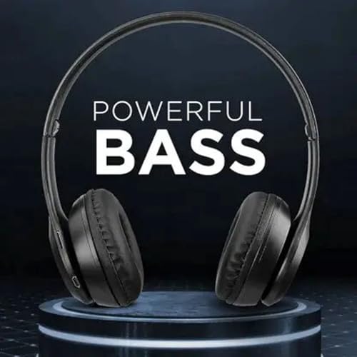 Image of Headphone Bluetooth Headset Wireless Bluetooth Sport Classic Gaming DJ Headphone Bluetooth & Wired Headset (Black, On the Ear)