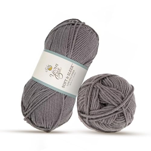 Image of Hobby Lobby Yarn Bee Soft & Sleek Yarn, 40 Dark Gray | 4 Medium Weight, 100% Low Pill Acrylic, 232 Yards Per Skein