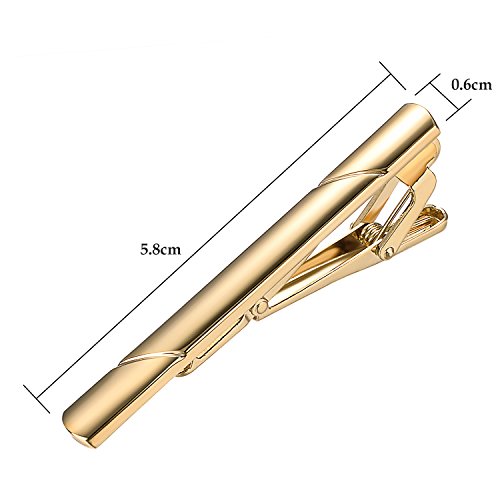 Image of Yoursfs Classic Slash Tie Clips for Men Regular Tie Bar Stainless Steel Tie Clip for Formal Occasions Wedding Anniversary Business