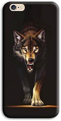 Mixroom Cover Custodia Case TPU Silicone Morbida Per Apple Iphone M590 Lupo Arrabiato