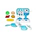 Produktbild Kunststoff Pretend Küche Kits Reise-Koffer-Set Küchen Spielzeug Töpfe Pfannen Utensilien Foods Wiedergabe Kitchen Toy Startseite Vorschullernspiel für Kinder blau 1Set Inklusive