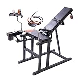 HSDwerwh SM Stuhl Mit Sexmaschine Bestrafung Stuhl Mit Fußfesseln Handschellen Sexstuhl BDSM Erotischer Sexbett Bondage Set Sm Stuhl Sexspielzeuge Für Paare(B)
