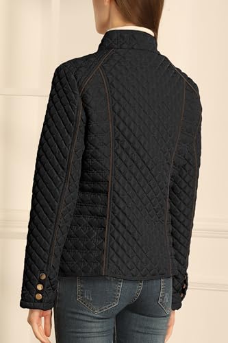 Bellivera Women's Black XXL Lightweight Quilted Puffer Jacket - Cozy Yet Chic for Every Season - Image 3