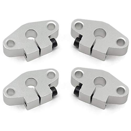 ReliaBot 4PCs SHF10 Linear Shaft Support ID10mm Flange Type Aluminum Mounting Bracket for Diameter 10mm Linear Motion Rod