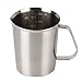 500ml Edelstahl Milchkanne mit Skala Edelstahl Messbecher Back Zubehör Messbeche Premium Milchkännchen Messbecher Ideal als Küchenhelfer und Backzubehör Perfekt zum Backen Kochen & Mischen Messgerät