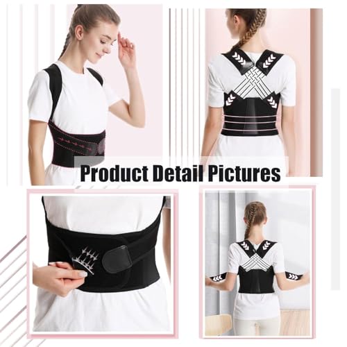 Image of ZEDAN Neoprene Posture Corrector Belt for Men & Women | Adjustable Shoulder & Back Support Strap | Clavicle Support Brace | Helps Encourage Upright Posture | Lightweight Upper Back Support | Universal Size Belt