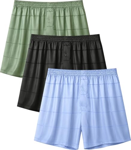 Calzoncillos de pijama cortos de satén para noches frescas y días de descanso en casa