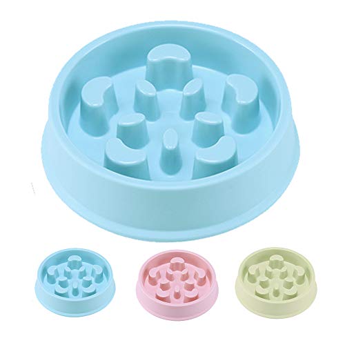 Alimentatore Lento per Cani,Ciotola per Cani Alimentazione Lenta,Ciotola ad Alimentazione Lenta per Cani di Piccola Media&Animali,Ciotola Cane Antiscivolo (Blu2)