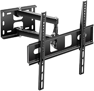 PUTORSEN TV Wall Bracket Mount Swivel and Tilt for Most 32-55 Inch LED, LCD, OLED and Plasma Flat Screen TVs up to VESA 400x400mm and 35 kg, Full Motion TV Bracket
