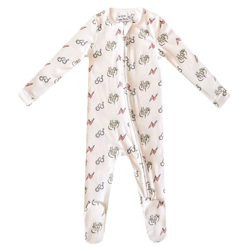 Image of Copper Pearl Zip-Up Footie Baby Pajamas: Ultra-Soft Boys Pajamas and Girls Pajamas, Premium Knit Fabric in Stylish Prints, Tag-Free with Two-Way Zipper, Sized Newborn to 24 Months, Harry Potter™