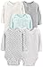 Simple Joys by Carter's Baby - Body de manga larga para bebé (5 unidades) ,Gris/Azul (Grey/Blue Stripe) ,Recién nacido