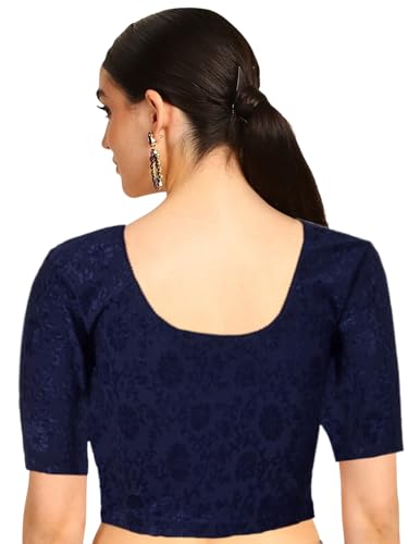 Image of Chandrakala Readymade Blouses for Women Sarees,Stretchable(B202-P)