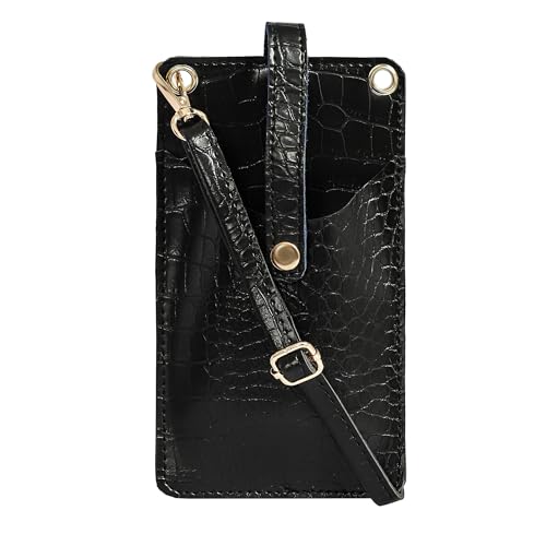 Image of Bagsy Malone Women's Small Cross-Body Phone Bag Stylish Vegan Leather Mobile Cell Phone Holder Pocket Purse Wallet Sling Bag Mini Shoulder Bags