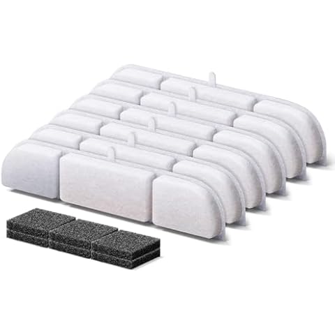 DownyPaws 6 Packs Replacement Filters for Battery Operated Cat Water Fountain DPWFP6, 3 Months Set of Replacement Filters Cover
