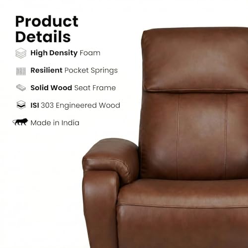 Image of Zeus Motorized Recliner | Premium Leatherette Upholstery | Single Seater Recliner Sofa for Office, Corporate & Hospitality | Ergonomic, Sleek & Space-Saving Design | 18 Months Warranty