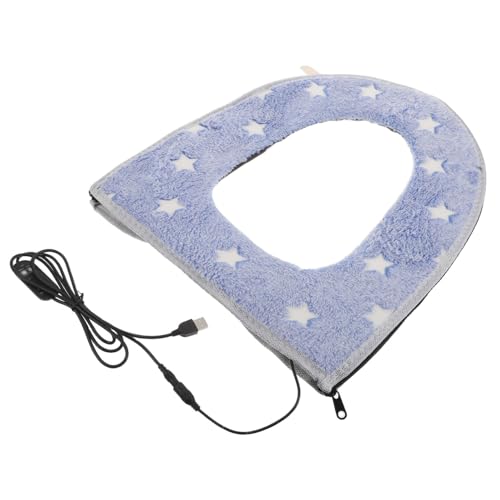 Chauffe-siège de toilette lavable USB Cabilock bleu ciel