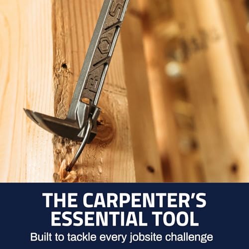Boss Hammer 9” Boss Paw - Construction-Grade Steel Cats Paw Nail Puller with 4 Points of Pull, 13mm Hex Wrench & Striking Face - Ideal for Framing, Carpentry, and Demo Work - Made in USA - BPST