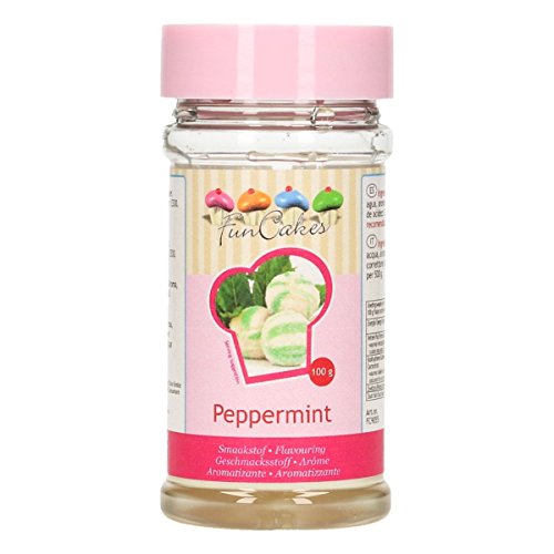 FunCakes Aroma de Hierbabuena de FunCakes: Aromas Alimentarios, Gran Sabor, Perfecto para Decorar Pasteles, Adecuado para Masas y Rellenos. 100 g