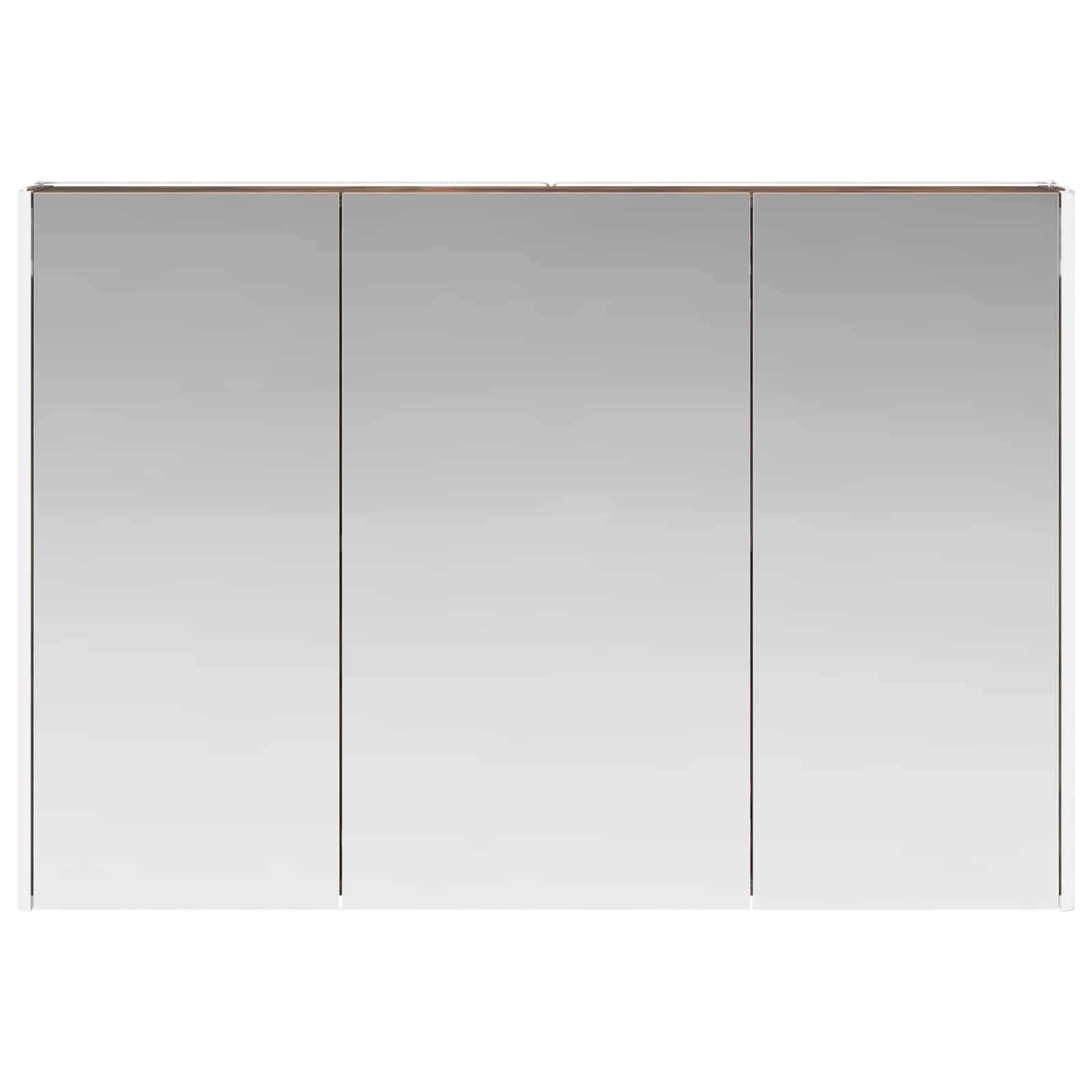Szafka łazienkowa z lustrem wędzonym dębowym, materiał drewnopochodny, 103,5 x 15,5 x 70 cm, z regulowanymi półkami, montaż ścienny, oświetlenie LED, miejsce do przechowywania mebli